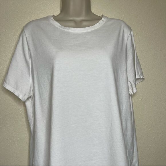 Hanes Just My Size Plain White T Shirt Round Neck Short Sleeve Women Size 1X - Picture 3 of 12